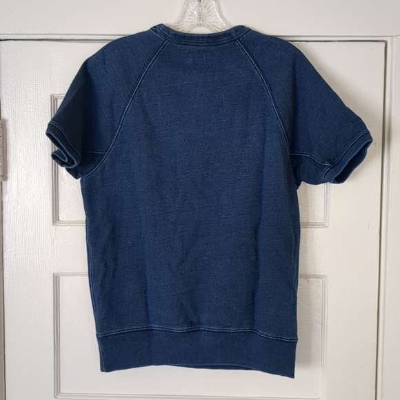 J Crew Wallace And Barnes Shirt Sleeve Shirt Small Indigo Blue - Picture 4 of 10